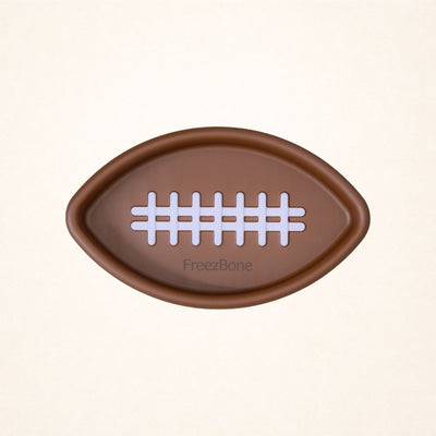 FreezFootball - Tough Enrichment Football Toy FOR 25–75 LB DOGS Brown Freezbone