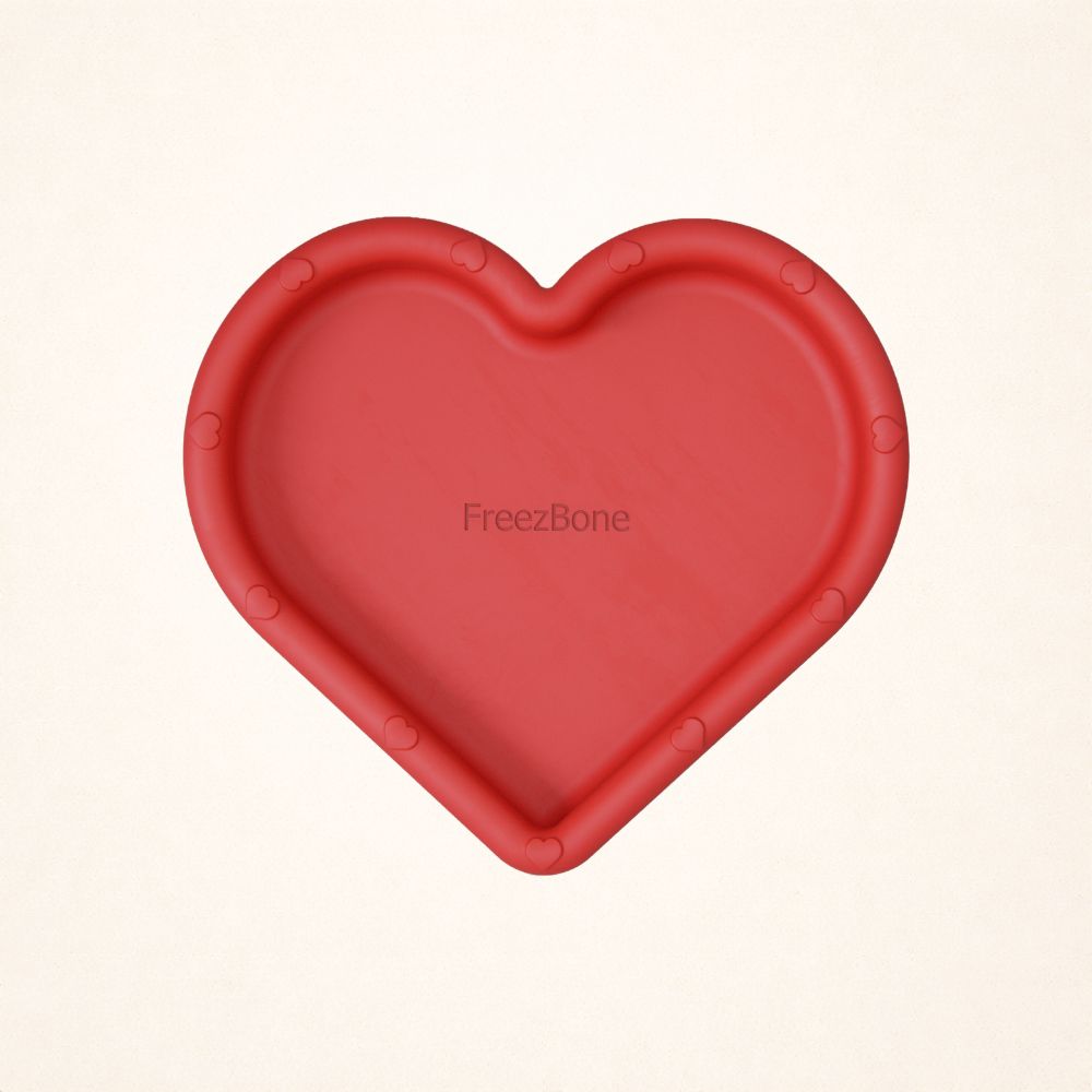 FreezHeart - Durable Heart Enrichment Chew Red Freezbone