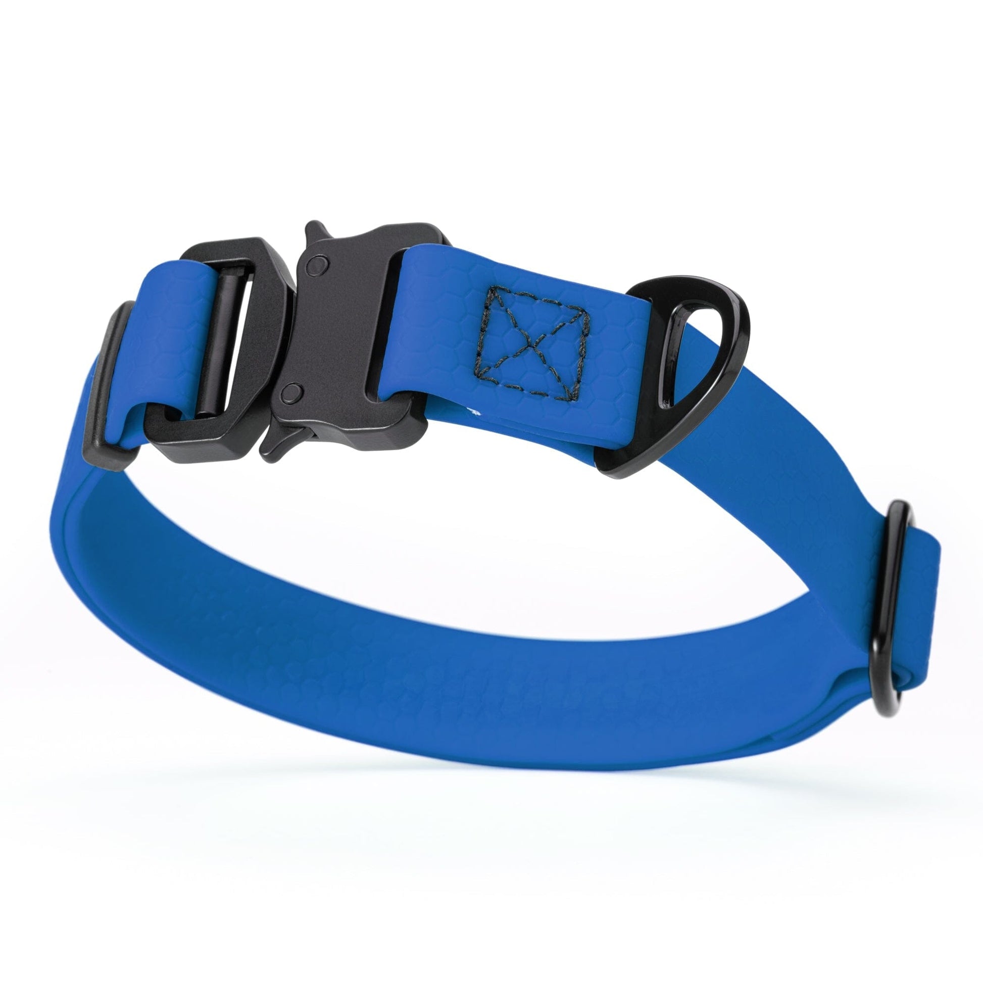 Waterproof Dog Collar with Metal Stab-Lock Buckle Cerulean Blue Dog Collars Dogline