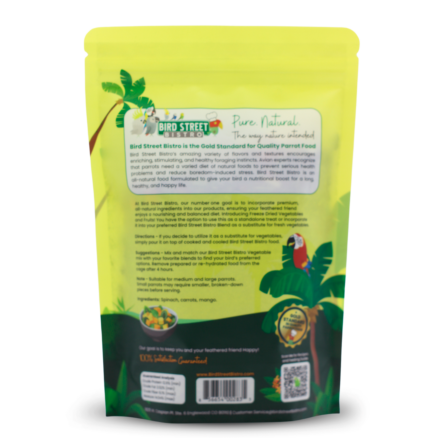 Carrot Mango Boost - Parrot Veggies Mix Parrot Food Bird Street Bistro