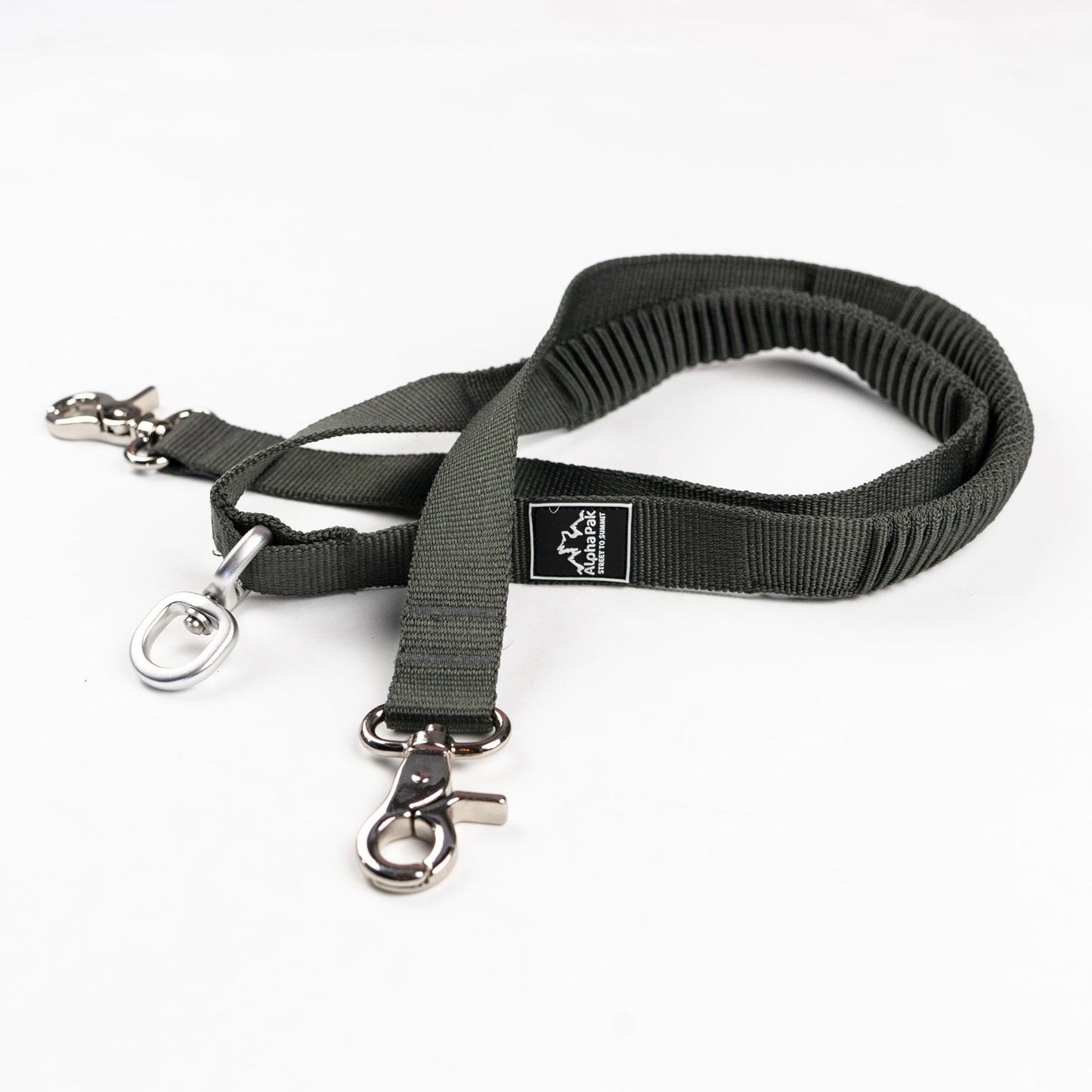 Teton Dark Gray Elastic Dog Leash Coupler DOG LEASH COUPLER Alpha Pak
