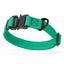 Waterproof Dog Collar with Metal Stab-Lock Buckle Teal Dog Collars Dogline