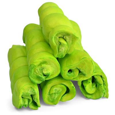 5"- 6" Beef Cheek Rolls, Plain and Flavored Beef Supercan Bully Sticks