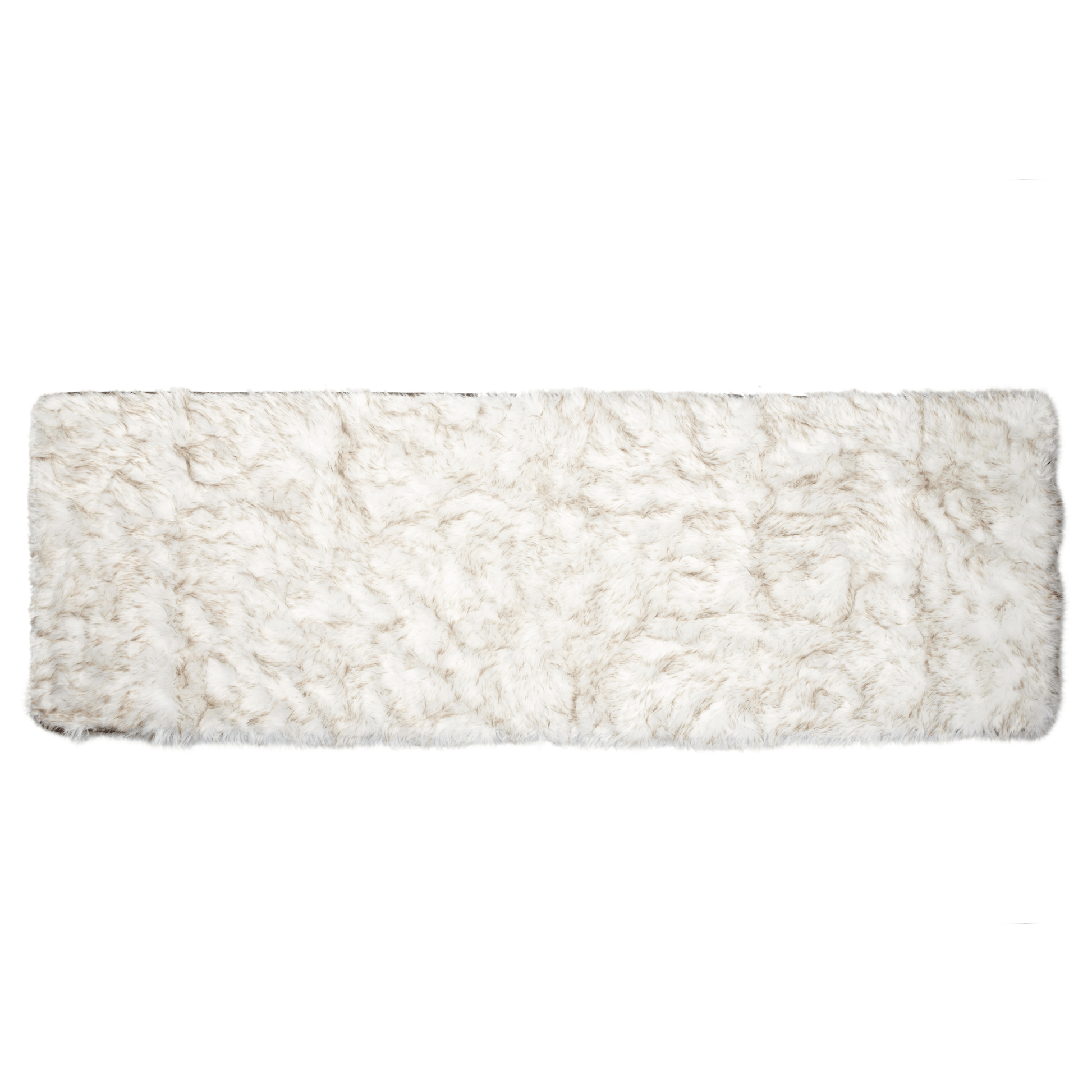 PupProtector™ Waterproof Bed Runner - White with Brown Accents Dog Blanket Paw.com