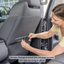 PupProtector™ Faux Cool-to-Touch Vegan Leather Memory Foam Dog Car Bed - Slate Gray Travel Paw.com