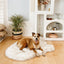PupRug by Paw.com® Faux Fur Orthopedic Dog Bed - Curve White with Brown Accents Medium (40" L x 25" W) Dog Beds Paw.com
