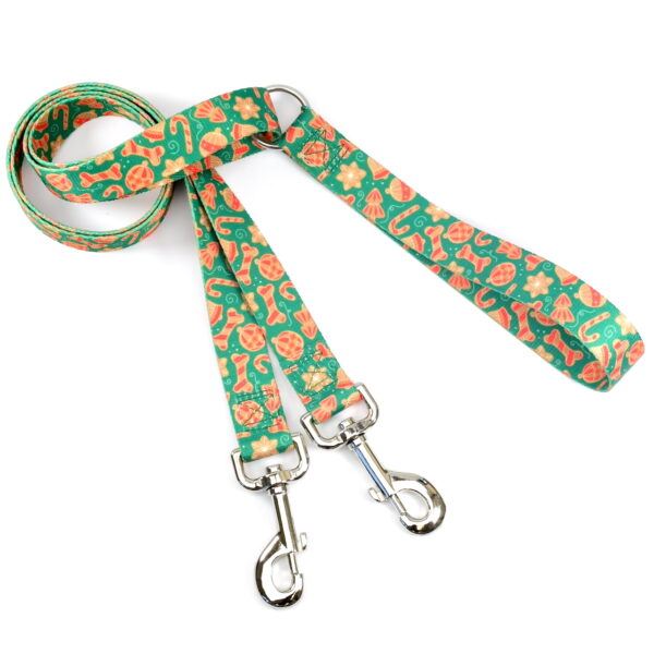 Holiday Cookies Double Connection Dog Leash – EarthStyle Standard Training Leash 2 Hounds Design