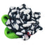 Collar Flower - Black with White Hearts 2 Hounds Design