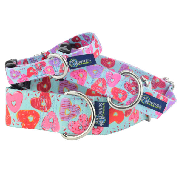 Sweet Sprinkles Heart Donut Buckle Martingale Dog Collar – EarthStyle 2 Hounds Design