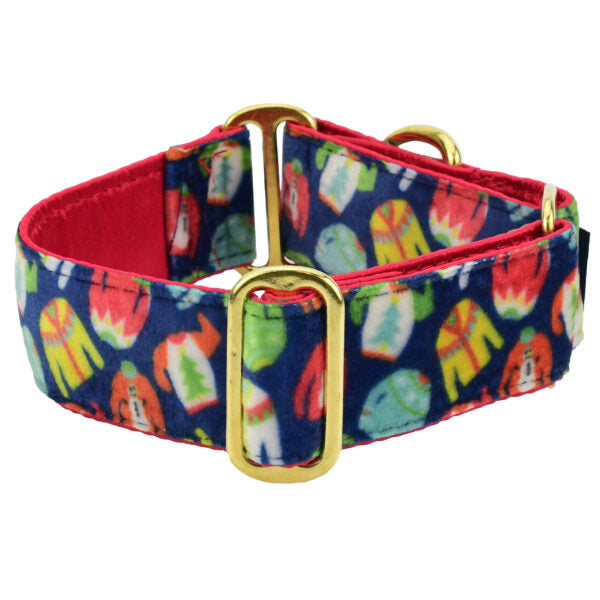 Cozy Sweaters Elite Velvet Dog Collar 2 Hounds Design