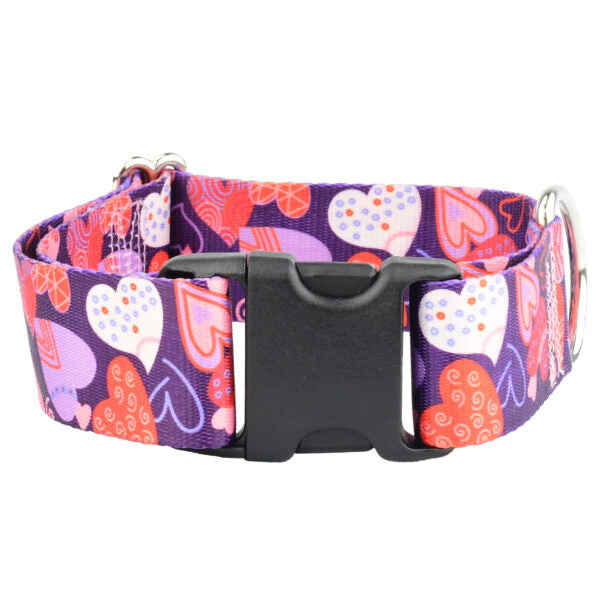 Wild Hearts Dog Collar – EarthStyle 1.5 inch 2 Hounds Design