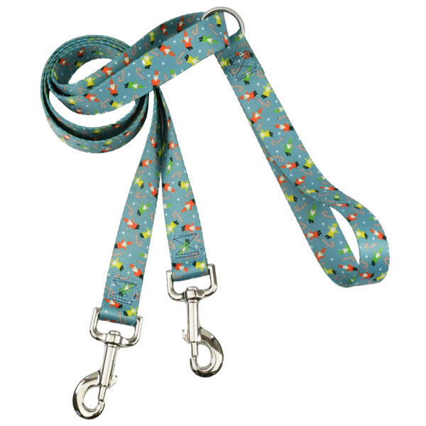 Jolly Gnomes Double Connection Leash – EarthStyle Standard Training Leash 2 Hounds Design