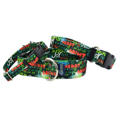 Holiday Graffiti Buckle Martingale Dog Collar – EarthStyle 2 Hounds Design