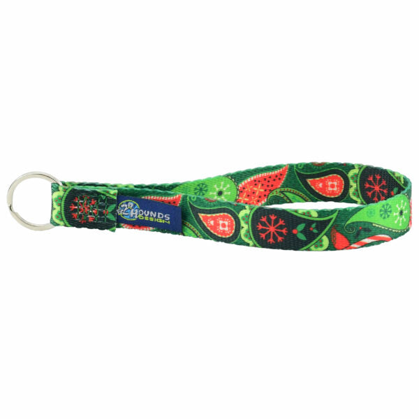 Earthstyle Keychains Holiday Paisley 2 Hounds Design