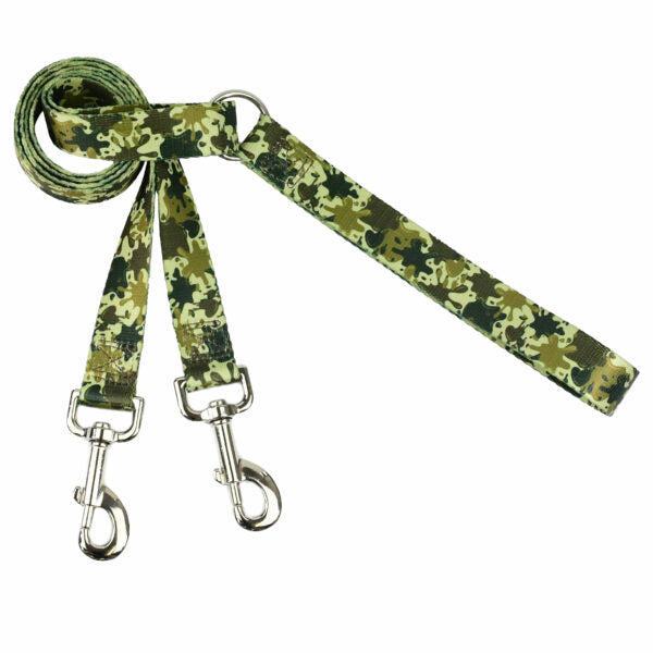 Archie Loves Mud Double Connection Leash – EarthStyle Standard Training Leash 2 Hounds Design