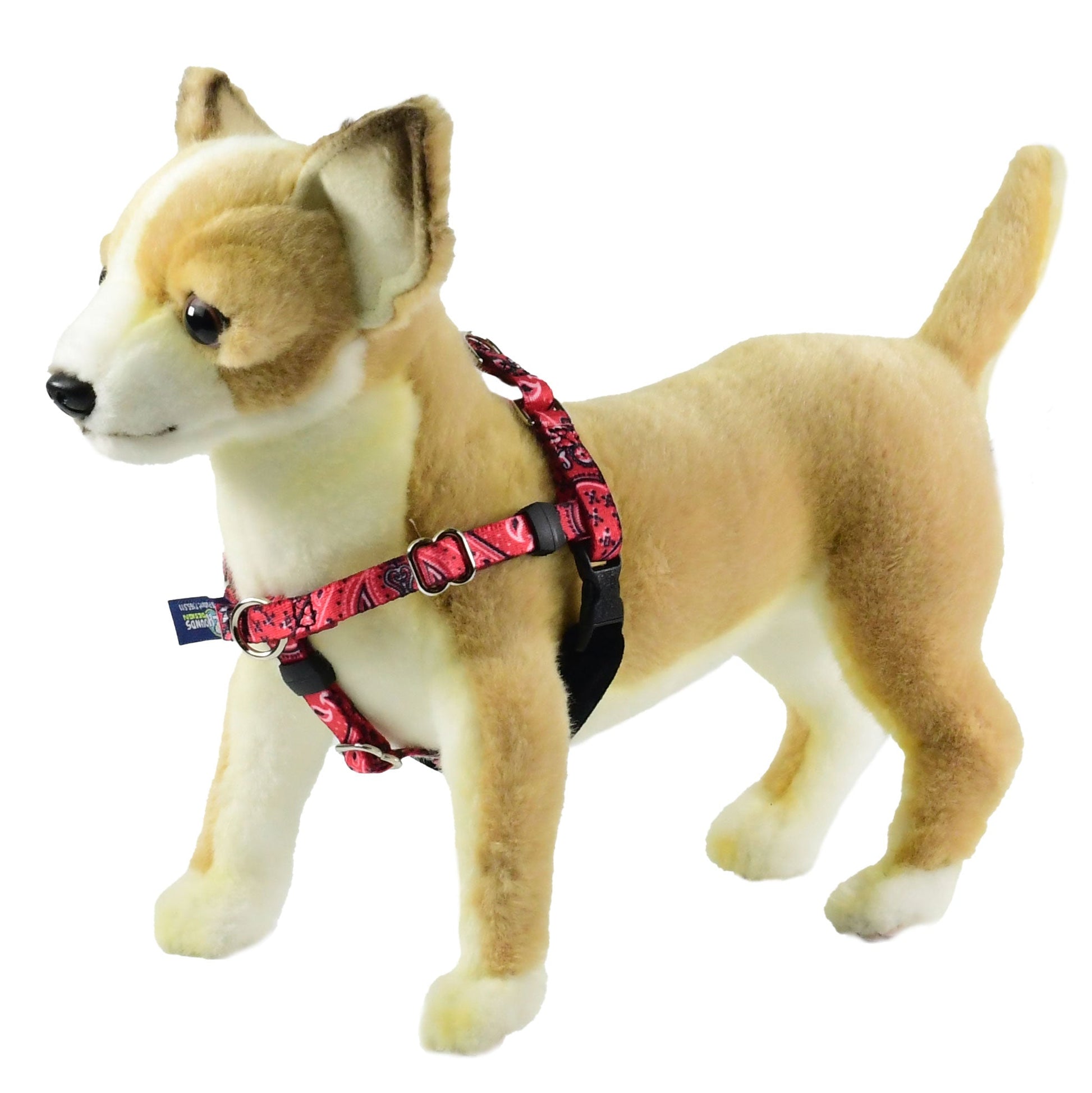 XXSmall Bandana Red Freedom No-Pull Harness 13"-16" Chest 2 Hounds Design