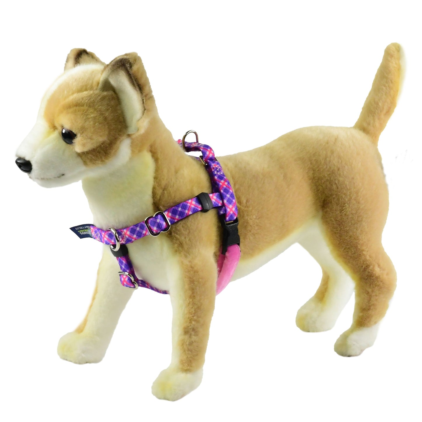 XXSmall Purple & Pink Plaid Freedom No-Pull Harness 13"-16" Chest 2 Hounds Design