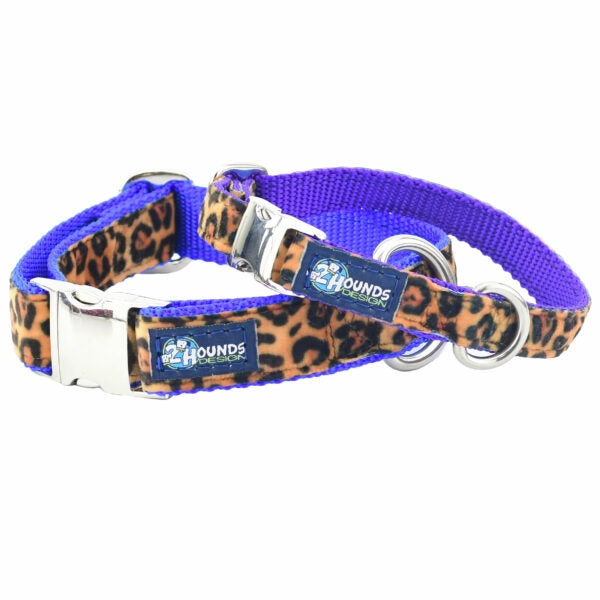 Soft Kitty Velvet Essential Martingale Dog Collar (Multiple Webbing Color Options) 2 Hounds Design