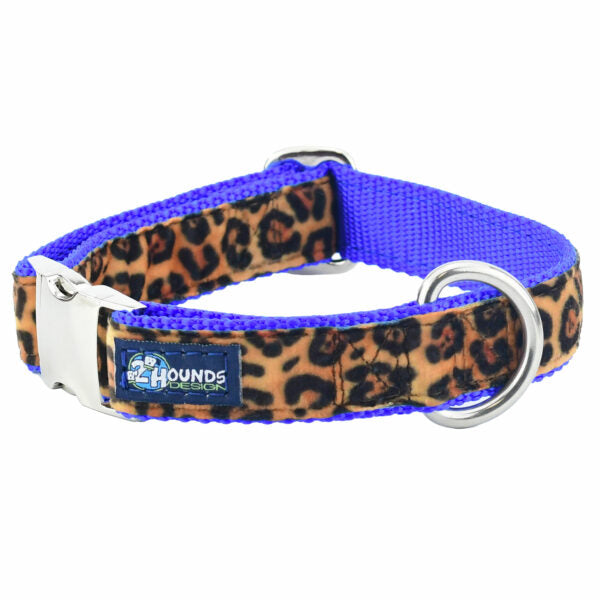 Soft Kitty Velvet Essential Martingale Dog Collar (Multiple Webbing Color Options) 2 Hounds Design