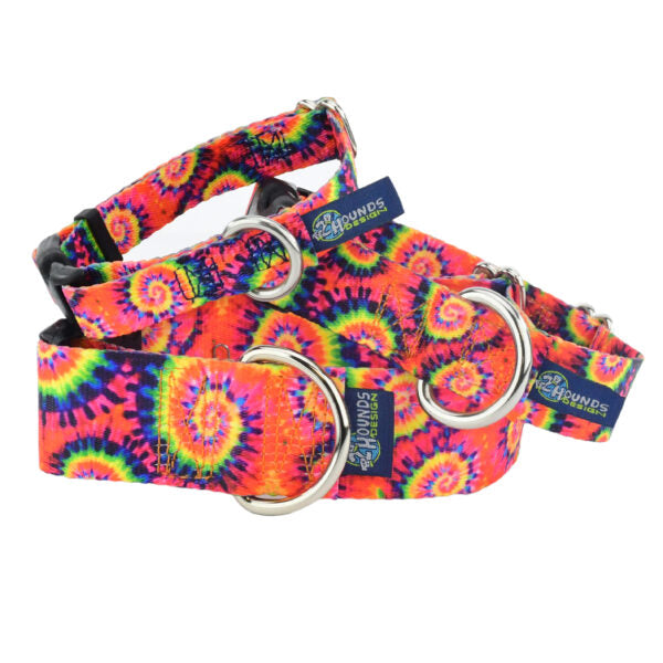 Classic Tie-Dye Buckle Martingale Dog Collar – EarthStyle 2 Hounds Design