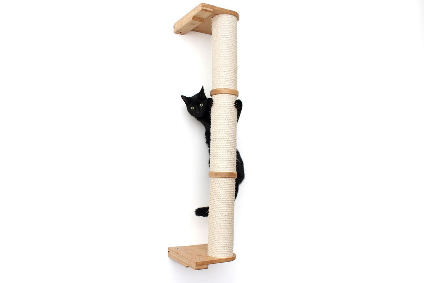 Wall Mounted Cat Climbing Pole - Sisal Cat Scratcher Catastrophic Creations