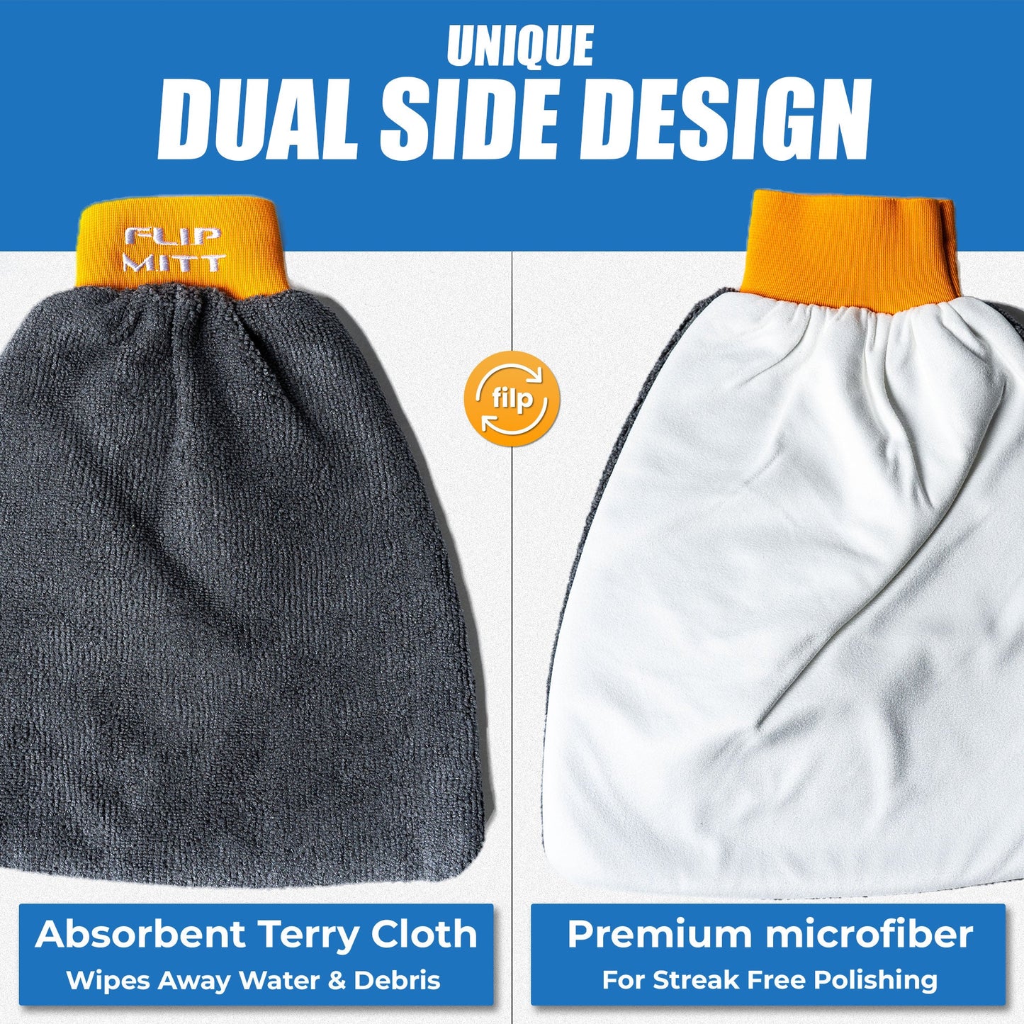 Flipper 2-in-1 Microfiber Aquarium Cleaning Mitt 1 Pack Flipper Accessories Flipper Aquarium Products