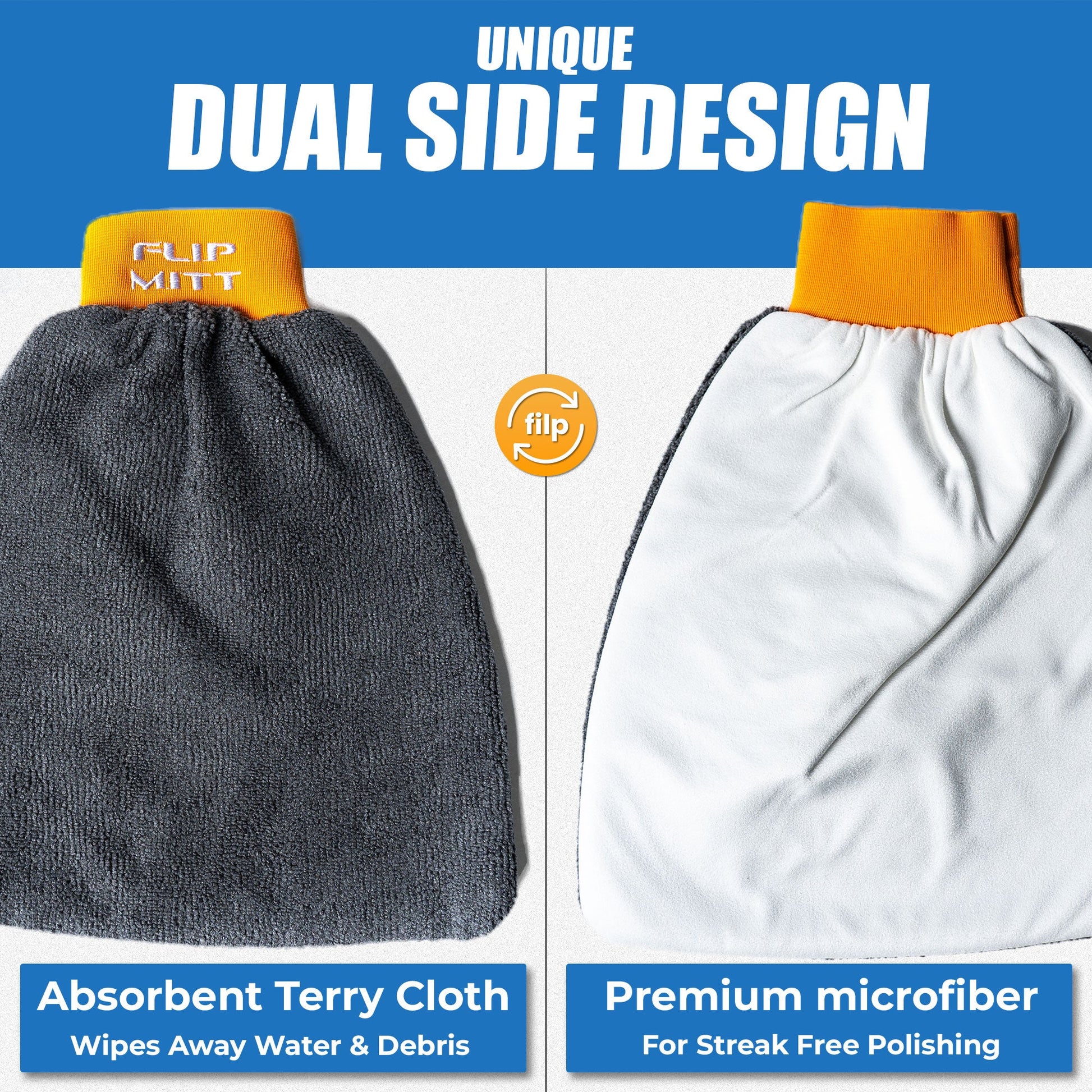 Flipper 2-in-1 Microfiber Aquarium Cleaning Mitt 1 Pack Flipper Accessories Flipper Aquarium Products