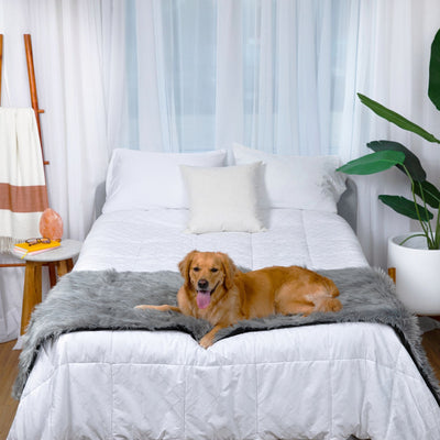 PupProtector™ Waterproof Bed Runner - Charcoal Grey Dog Blanket Paw.com