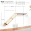 Slanted Cat Scratcher for Wall Natural Bamboo 2-Tier Double Charcoal Gray Canvas Cat Scratcher Catastrophic Creations