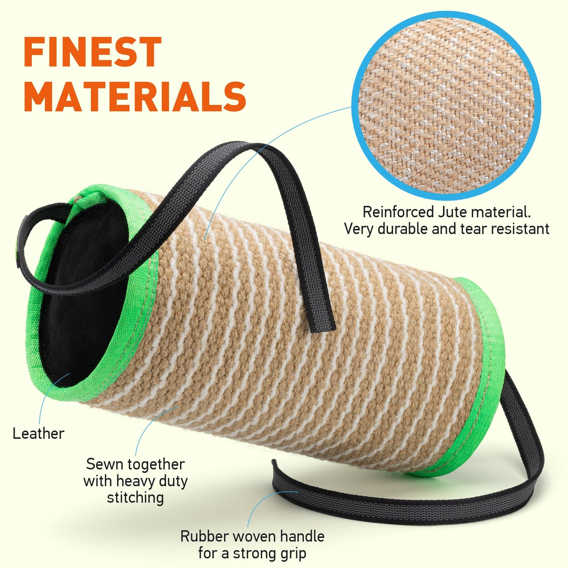 Viper Jute Cylinder Bite Roll Dog Toys Dogline