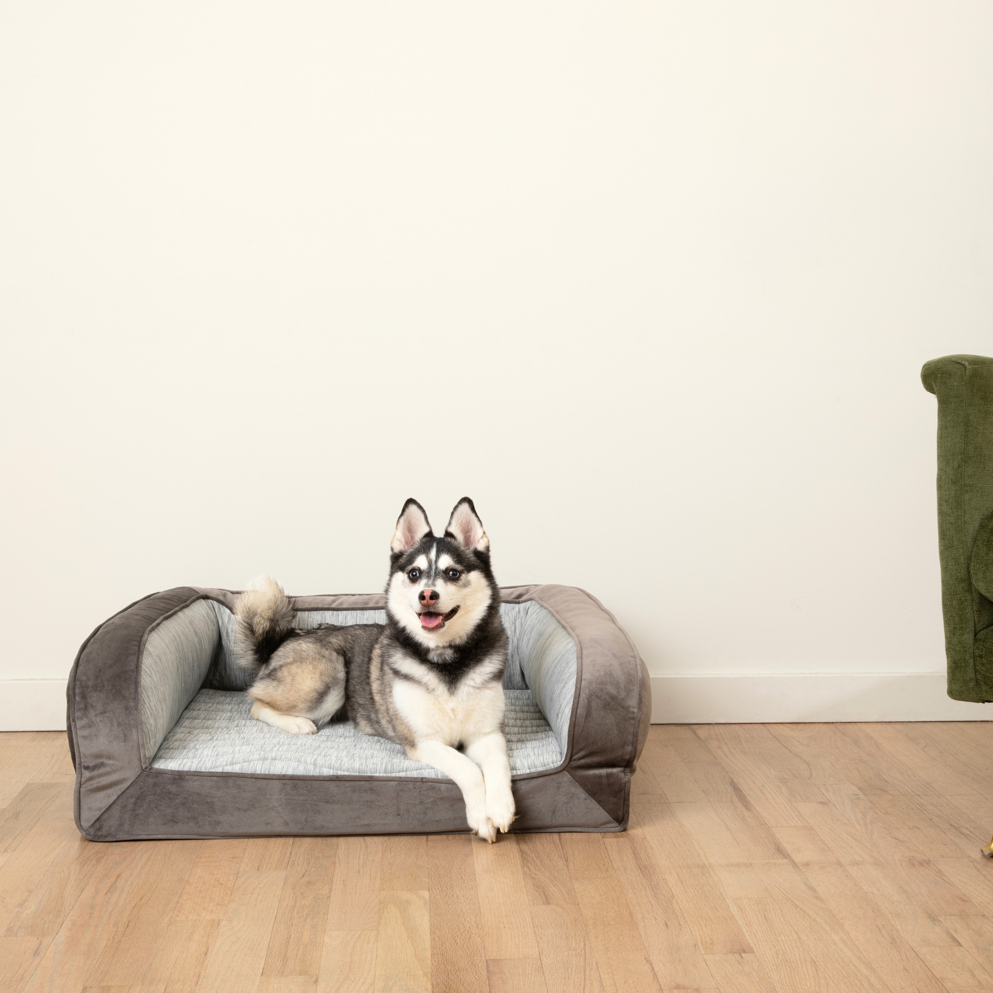 PupChill™ Cooling Bolster Dog Bed Paw