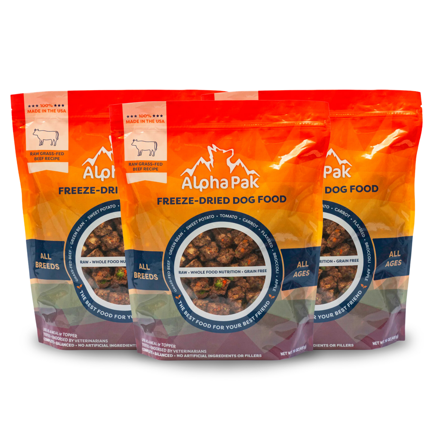 PREMIUM RAW FREEZE DRIED DOG FOOD BEEF freeze dried dog food Alpha Pak