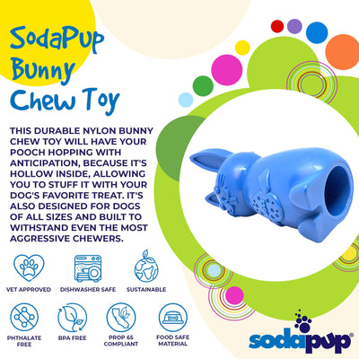 Bunny Nylon Chew Toy for Aggressive Chewers | Durable & USA Made Nylon Dog Toys SodaPup/True Dogs, LLC