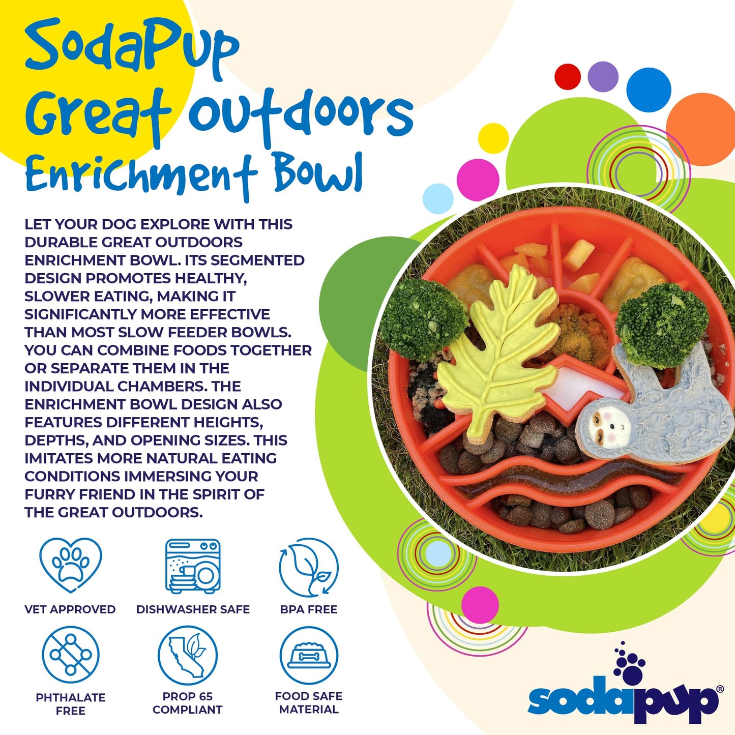Great Outdoors eBowl - Slow Feeder Dog Bowl & Enrichment | USA Made EBOWL SodaPup/True Dogs, LLC