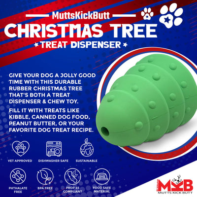 Christmas Tree Dog Toy - Durable Rubber Chew Toy for Large Dogs | USA Made Rubber Dog Toys SodaPup/True Dogs, LLC
