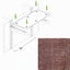 Hanging Cat Bed Hammock Brick Red Canvas 18" Cat Hammock Catastrophic Creations