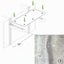 Hanging Cat Bed Hammock Gray Splashes Canvas 18" Cat Hammock Catastrophic Creations