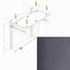 Hanging Cat Bed Hammock Shadow Indigo Canvas 18" Cat Hammock Catastrophic Creations