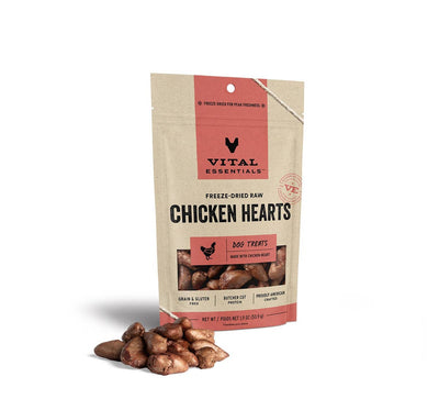 Vital Essentials Chicken Hearts FD Dog Treats 1.9 oz Vital Essentials
