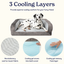 PupChill™ Cooling Bolster Dog Bed + Waterproof Blanket Bundle - Arctic Grey Paw