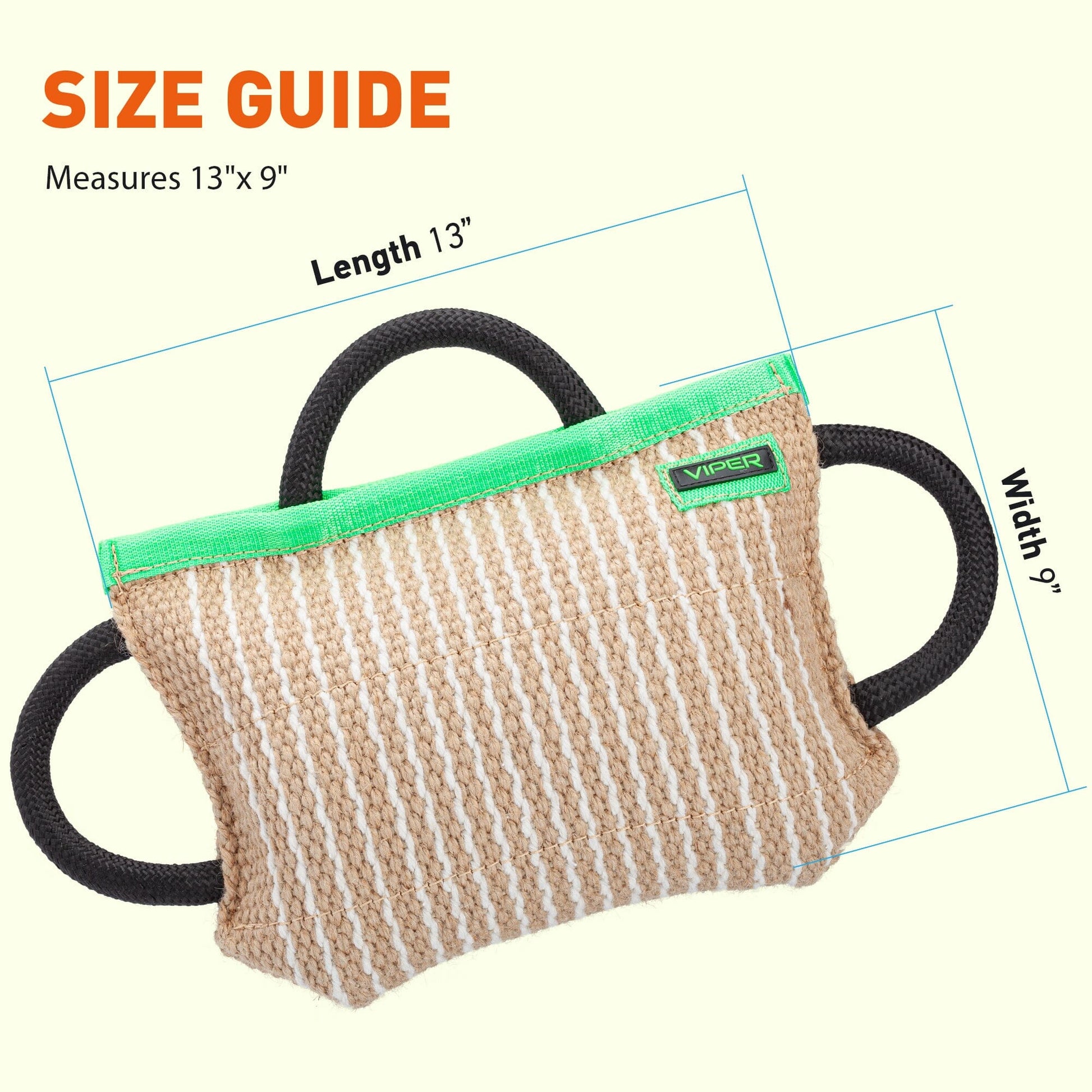 Viper Jute Classic Bite Pillow Dog Toys Dogline