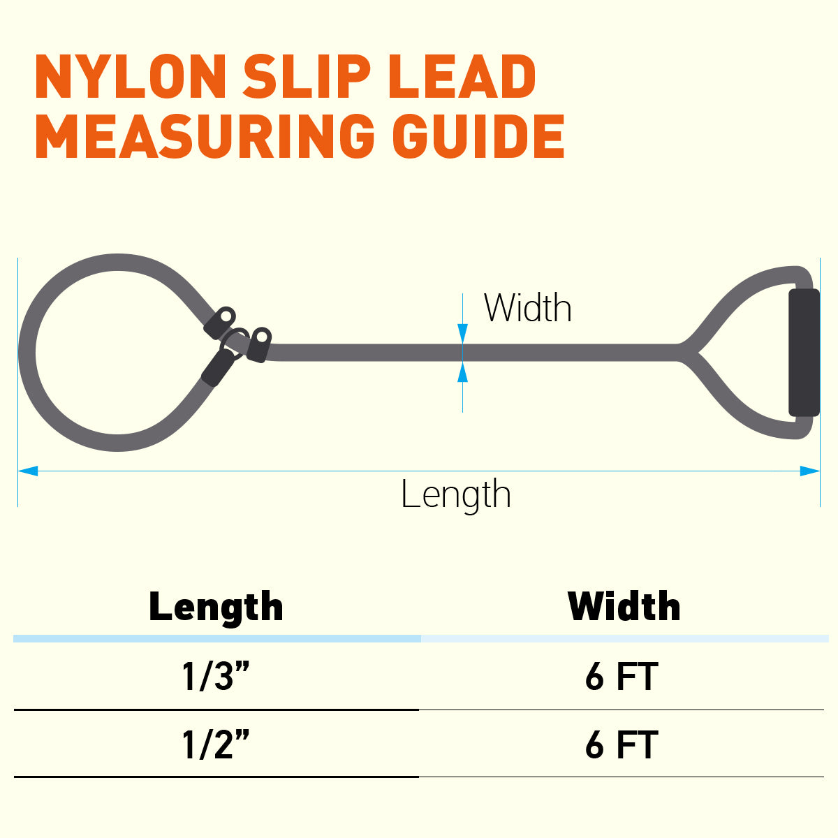 Round Nylon Slip Lead Dog Leashes Dogline