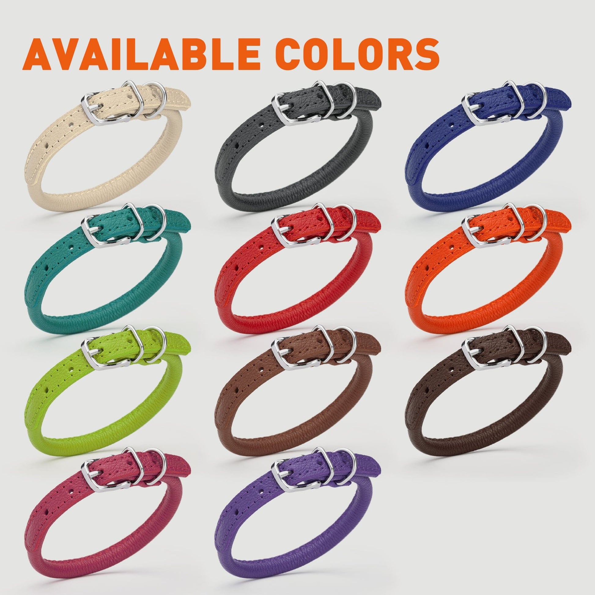 Soft Leather Round Dog Collar Dog Collars Dogline