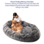 PupCloud™ Human-Size Faux Fur Memory Foam Dog Bed - Charcoal Grey Paw