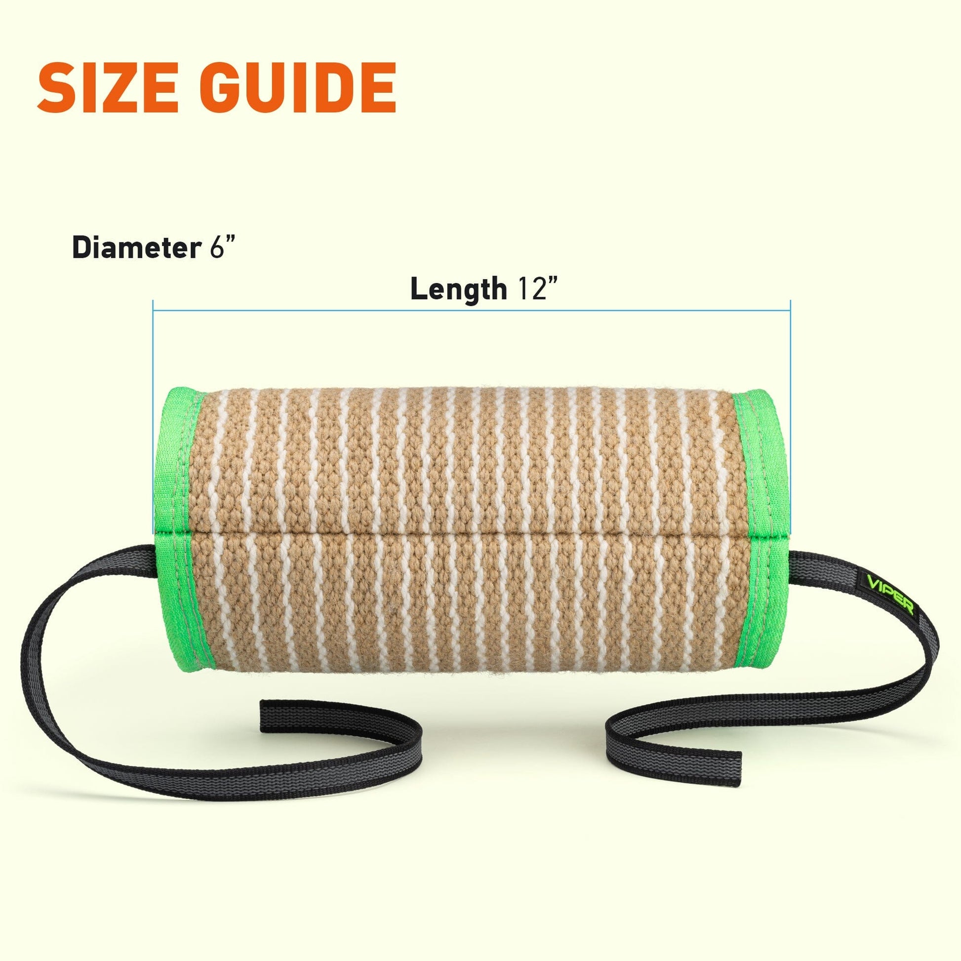 Viper Jute Cylinder Bite Roll Dog Toys Dogline