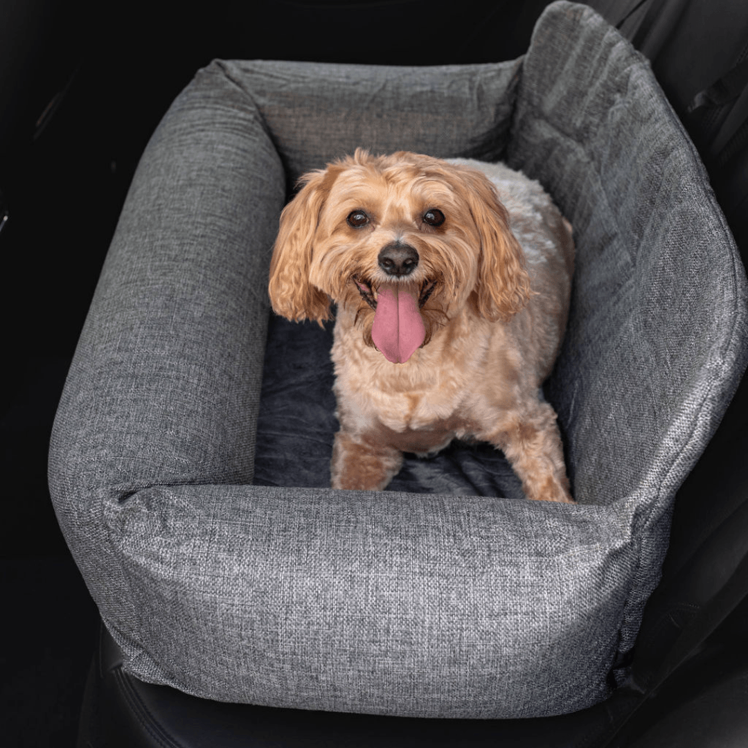 PupProtector™ Performance Tweed Memory Foam Dog Car Bed Travel Paw