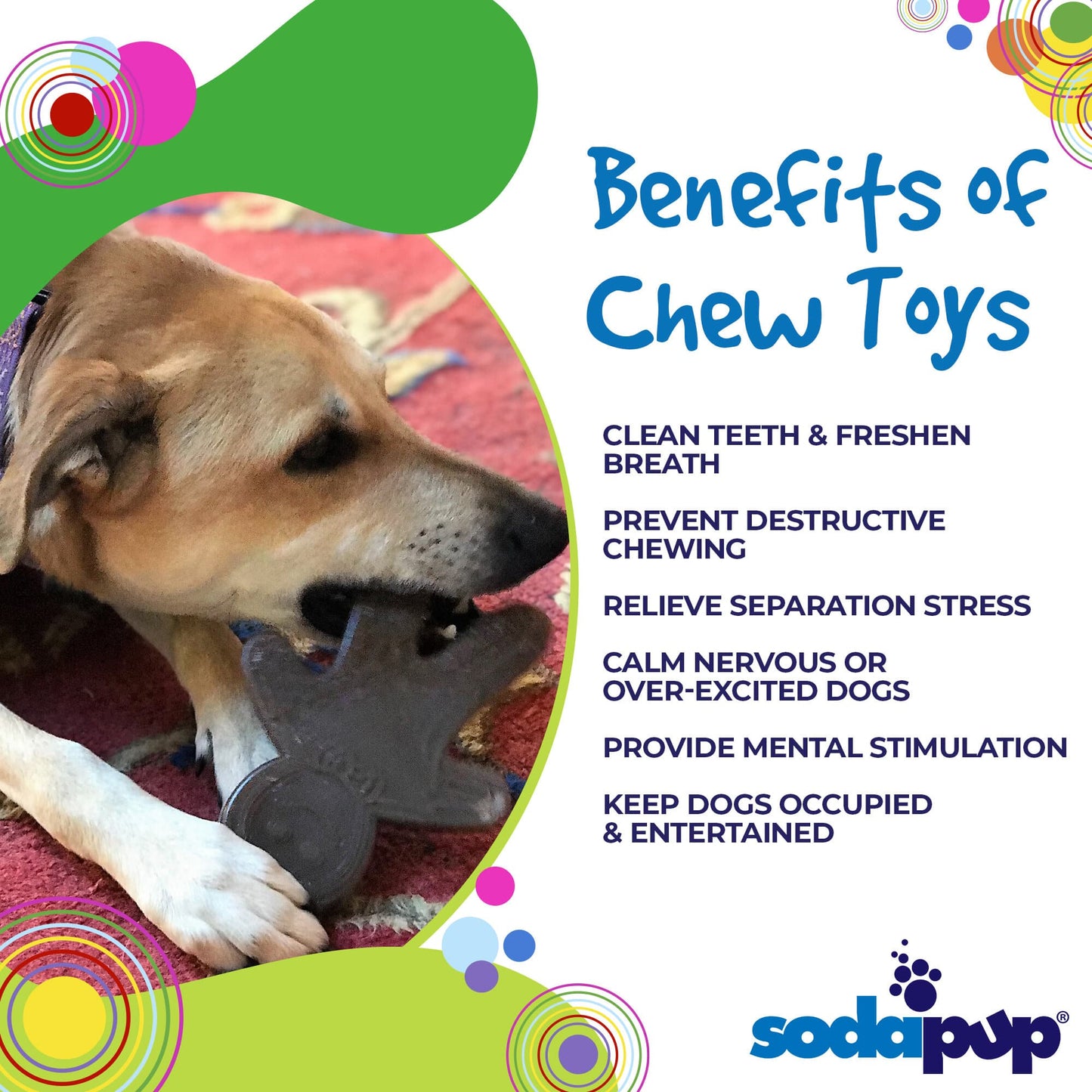 Gingerbread Man Nylon Dog Chew Toy for Aggressive Chewers | USA Made Nylon Dog Toys SodaPup/True Dogs, LLC