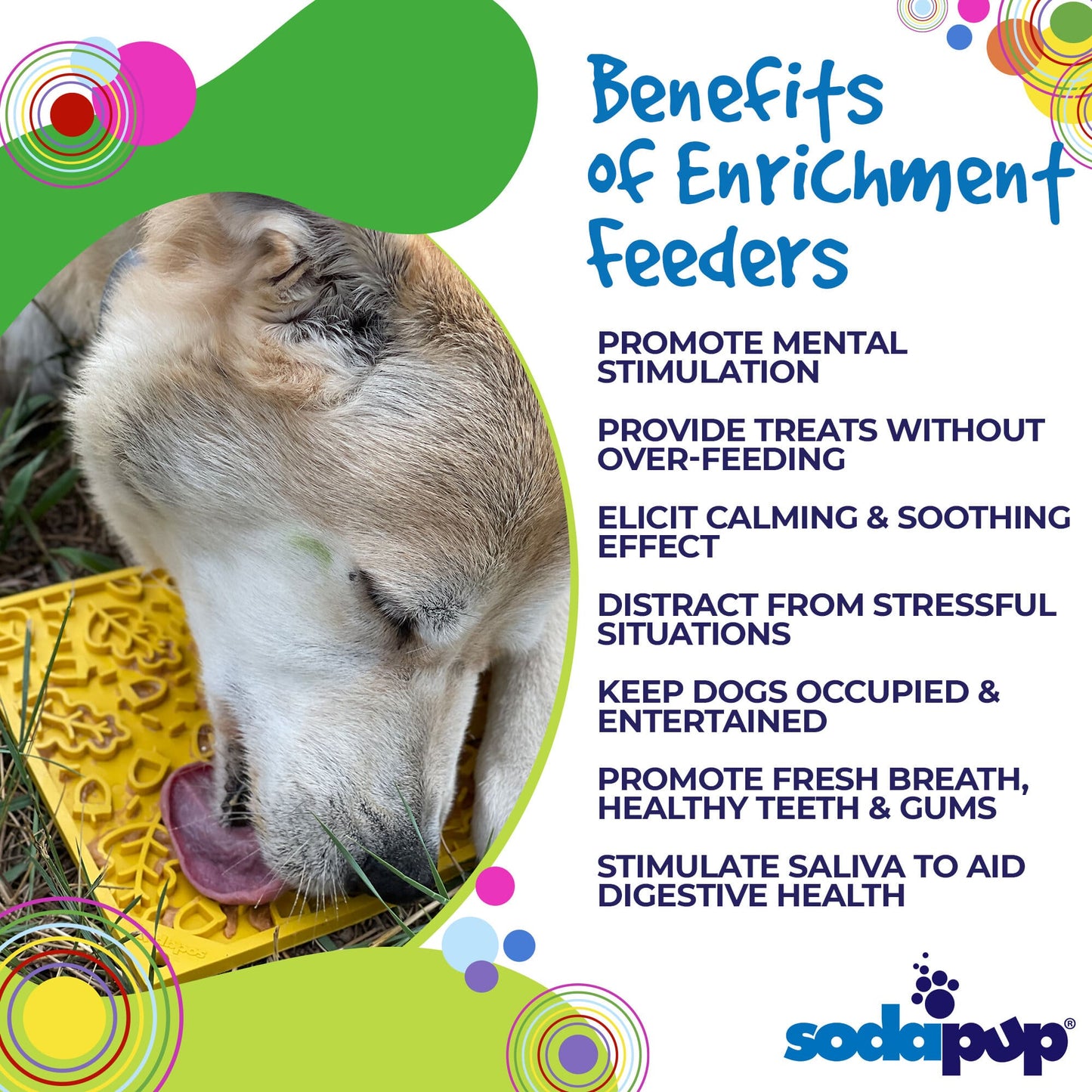 Autumn eMat - Enrichment Lick Mat For Dogs and Cats| Fall Leaves Design | SodaPup EMAT SodaPup/True Dogs, LLC