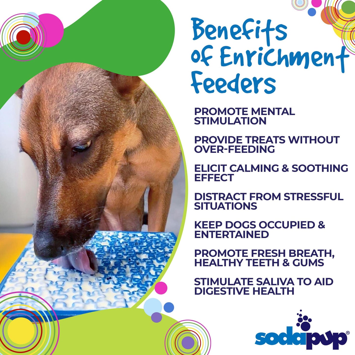 Jigsaw Puzzle eMat - Enrichment Lick Mat for Dogs and Cats | eMat Enrichment Toy for Anxiety Relief | USA Made EMAT SodaPup/True Dogs, LLC