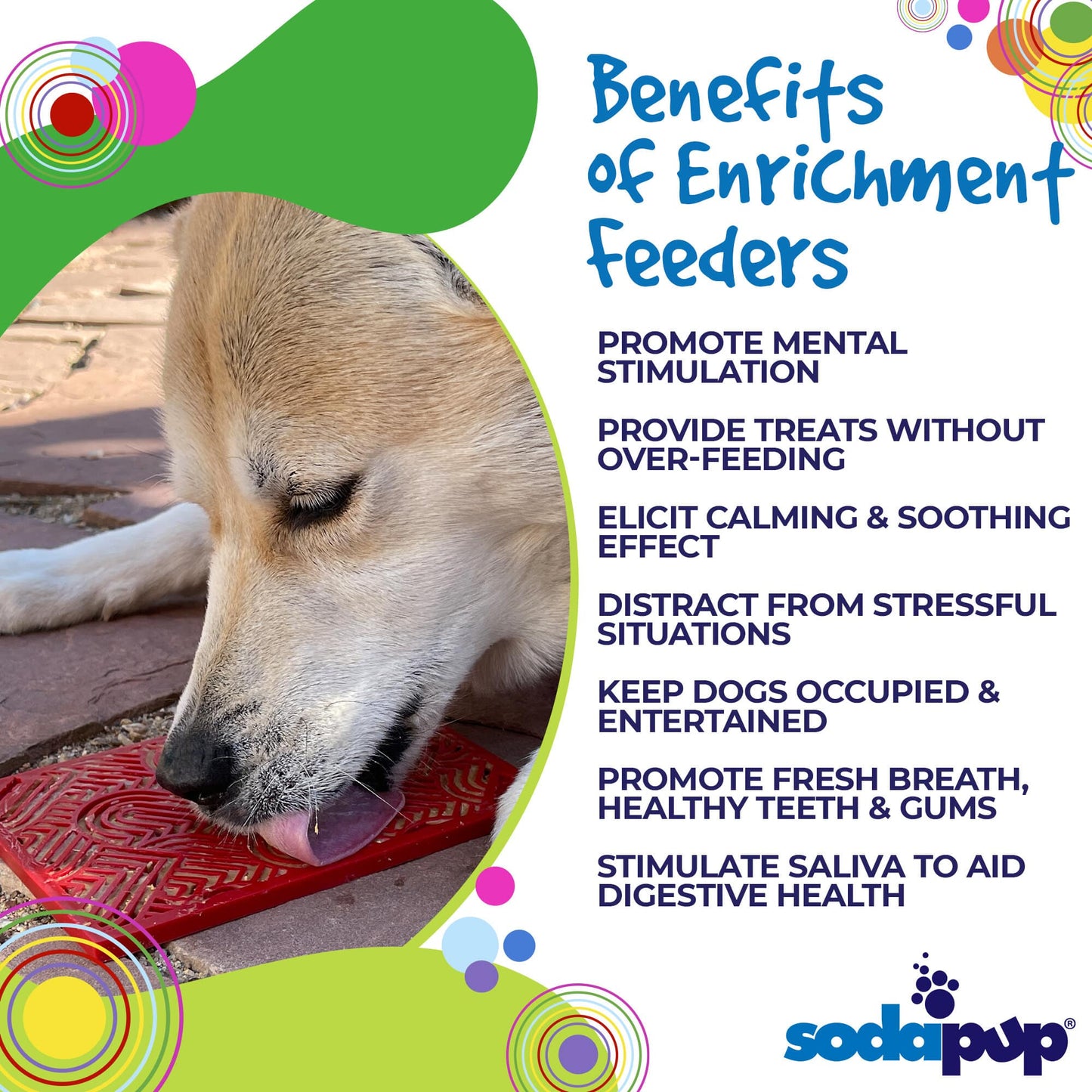 Love eMat - Enrichment Lick Mat for Dogs and Cats| Heart Design | SodaPup EMAT SodaPup/True Dogs, LLC